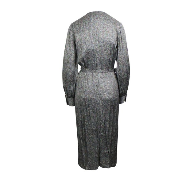 A_PLAN_APPLICATION Multicolor Wrap Long Sleeve Dress Size S $1155
